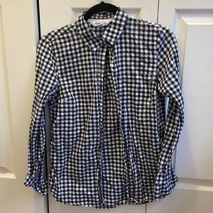Old Navy Blue & White Flannel Classic Shirt